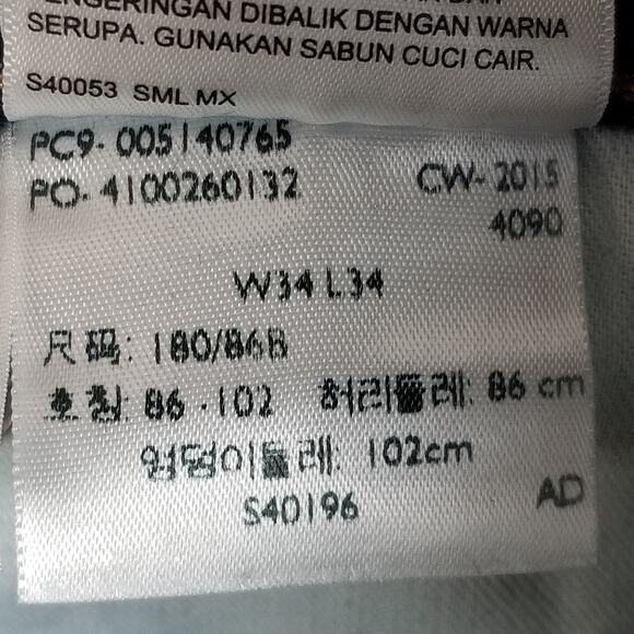 Levis 514 Jeans Mens 34x34 Blue Dark Wash Straight Leg Stretch Denim Pants - Picture 15 of 15